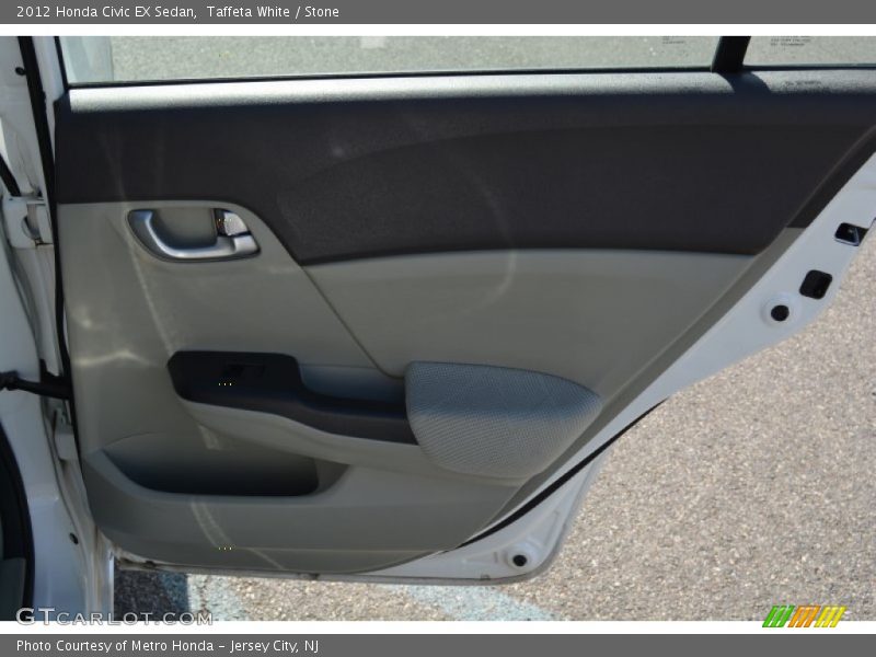 Taffeta White / Stone 2012 Honda Civic EX Sedan