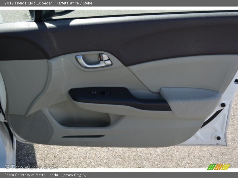 Taffeta White / Stone 2012 Honda Civic EX Sedan