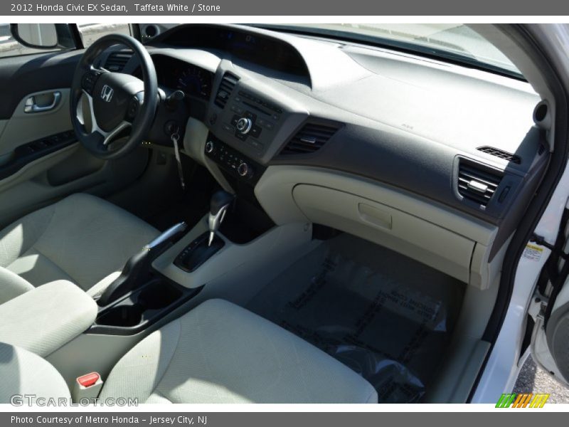 Taffeta White / Stone 2012 Honda Civic EX Sedan