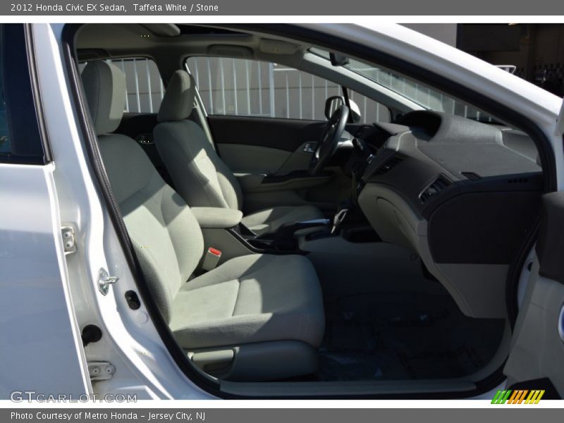 Taffeta White / Stone 2012 Honda Civic EX Sedan