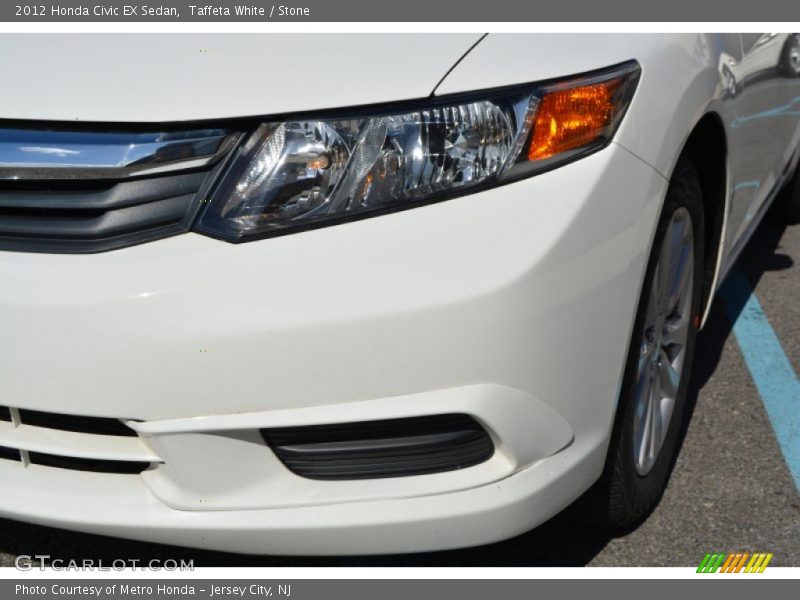 Taffeta White / Stone 2012 Honda Civic EX Sedan