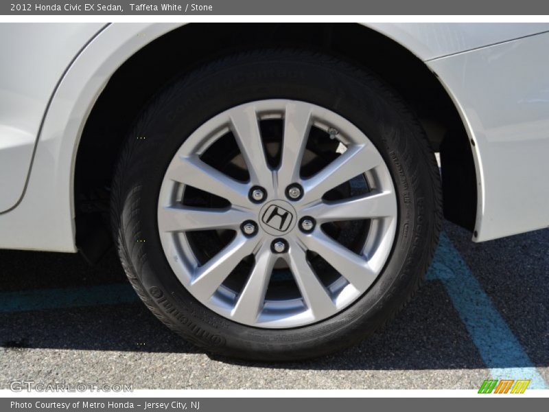 Taffeta White / Stone 2012 Honda Civic EX Sedan