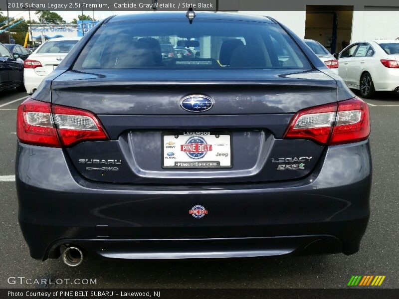 Carbide Gray Metallic / Slate Black 2016 Subaru Legacy 2.5i Premium