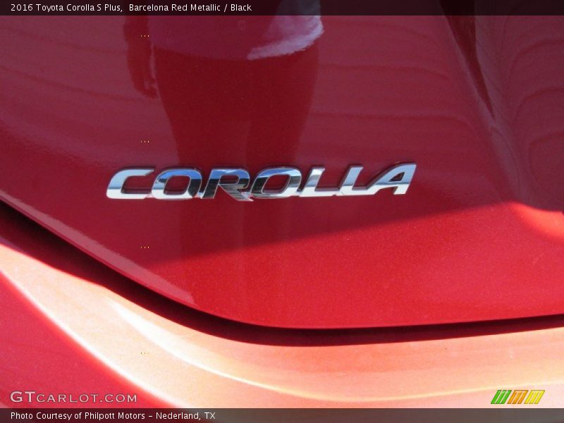 Barcelona Red Metallic / Black 2016 Toyota Corolla S Plus