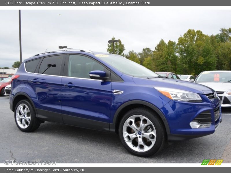 Deep Impact Blue Metallic / Charcoal Black 2013 Ford Escape Titanium 2.0L EcoBoost