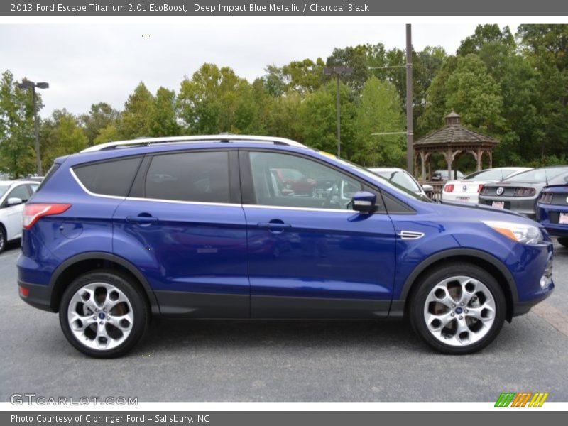 Deep Impact Blue Metallic / Charcoal Black 2013 Ford Escape Titanium 2.0L EcoBoost
