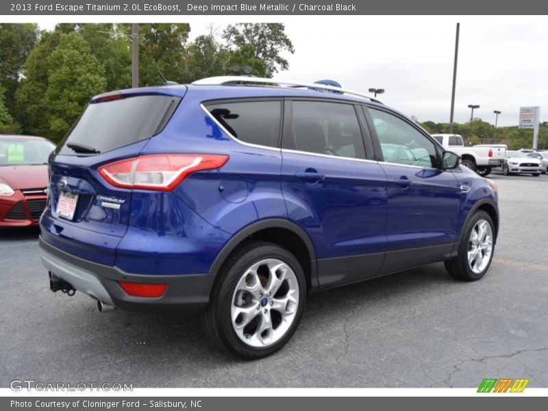 Deep Impact Blue Metallic / Charcoal Black 2013 Ford Escape Titanium 2.0L EcoBoost