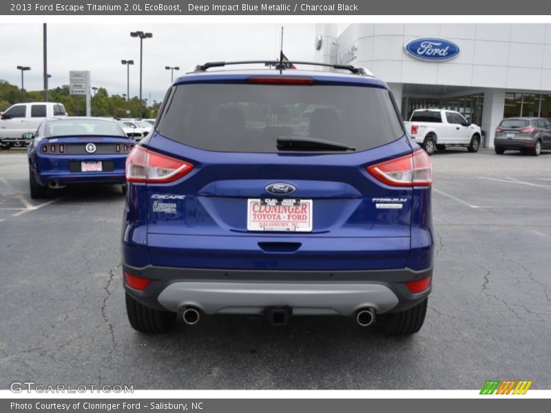Deep Impact Blue Metallic / Charcoal Black 2013 Ford Escape Titanium 2.0L EcoBoost