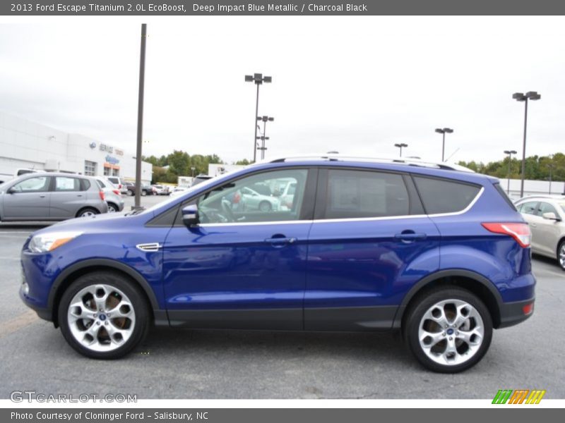 Deep Impact Blue Metallic / Charcoal Black 2013 Ford Escape Titanium 2.0L EcoBoost