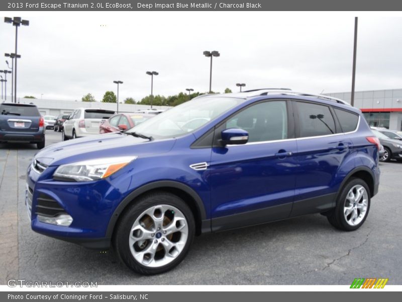 Deep Impact Blue Metallic / Charcoal Black 2013 Ford Escape Titanium 2.0L EcoBoost