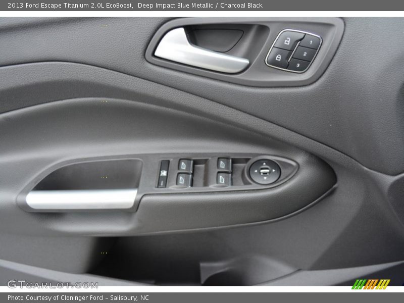 Deep Impact Blue Metallic / Charcoal Black 2013 Ford Escape Titanium 2.0L EcoBoost