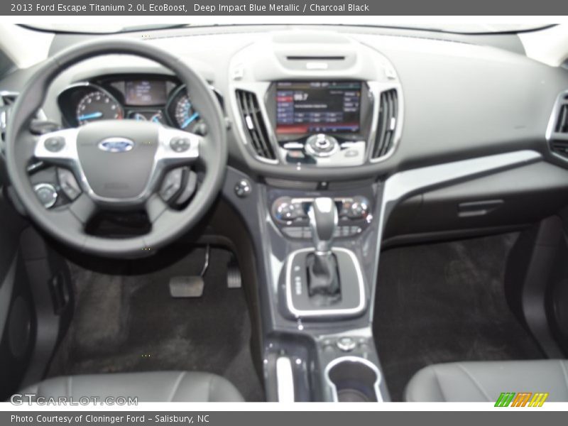 Deep Impact Blue Metallic / Charcoal Black 2013 Ford Escape Titanium 2.0L EcoBoost