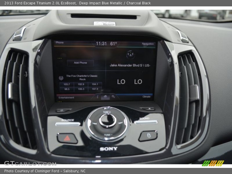 Deep Impact Blue Metallic / Charcoal Black 2013 Ford Escape Titanium 2.0L EcoBoost