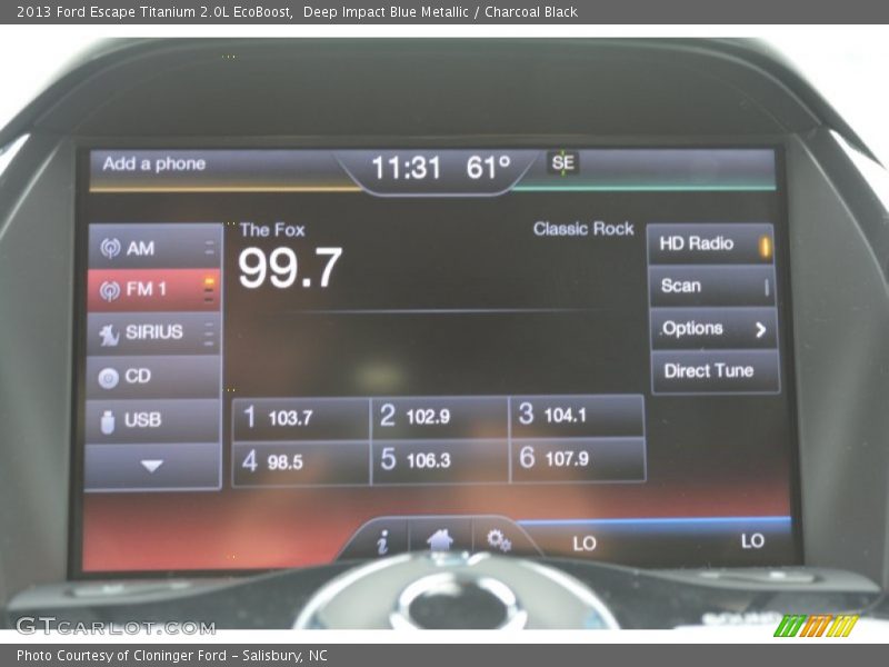Deep Impact Blue Metallic / Charcoal Black 2013 Ford Escape Titanium 2.0L EcoBoost