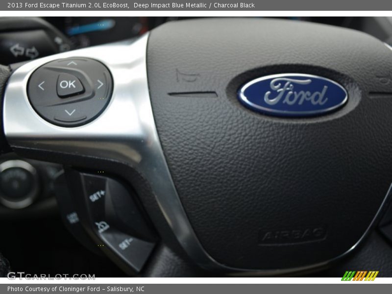 Deep Impact Blue Metallic / Charcoal Black 2013 Ford Escape Titanium 2.0L EcoBoost