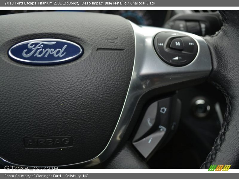 Deep Impact Blue Metallic / Charcoal Black 2013 Ford Escape Titanium 2.0L EcoBoost