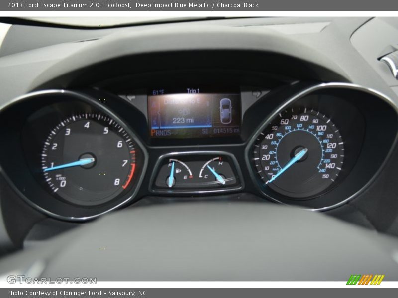 Deep Impact Blue Metallic / Charcoal Black 2013 Ford Escape Titanium 2.0L EcoBoost