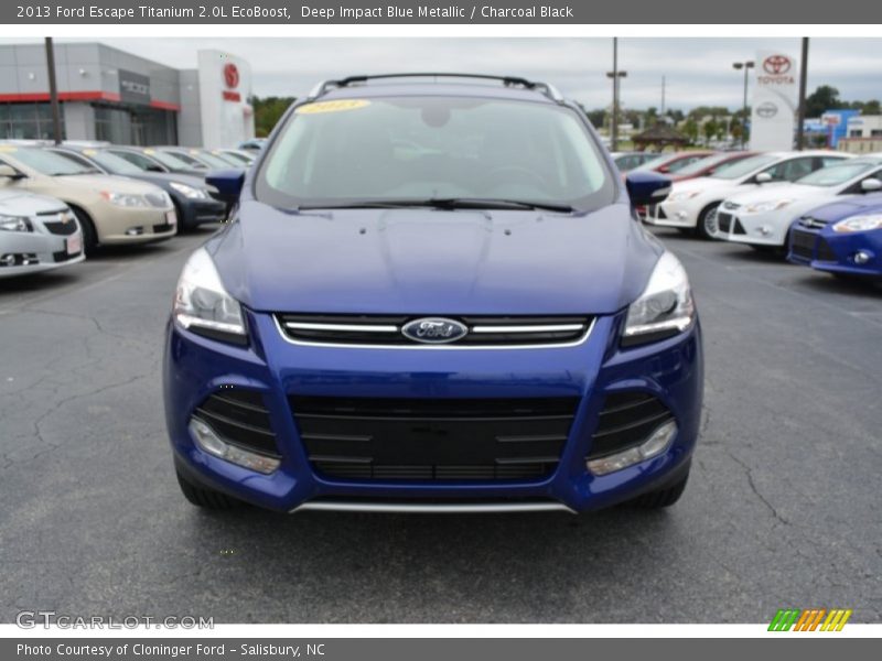 Deep Impact Blue Metallic / Charcoal Black 2013 Ford Escape Titanium 2.0L EcoBoost