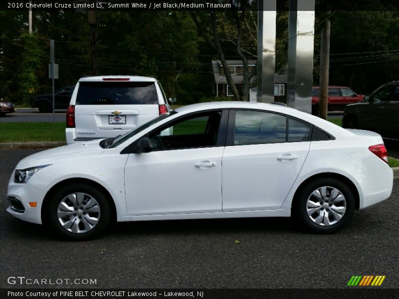 Summit White / Jet Black/Medium Titanium 2016 Chevrolet Cruze Limited LS