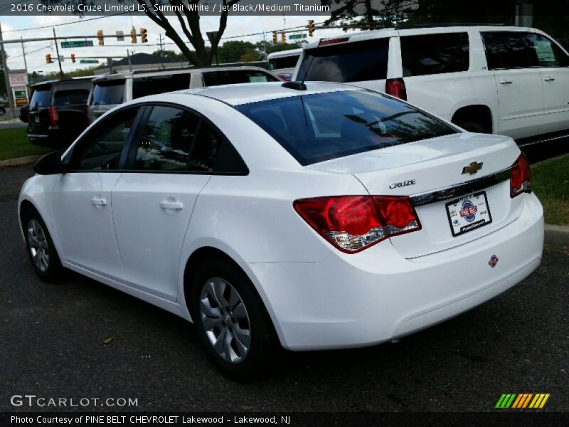 Summit White / Jet Black/Medium Titanium 2016 Chevrolet Cruze Limited LS