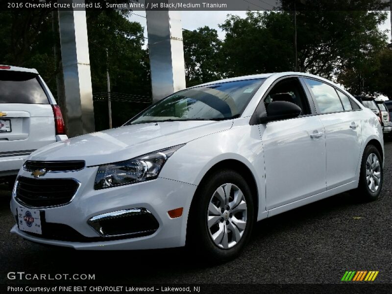 Summit White / Jet Black/Medium Titanium 2016 Chevrolet Cruze Limited LS