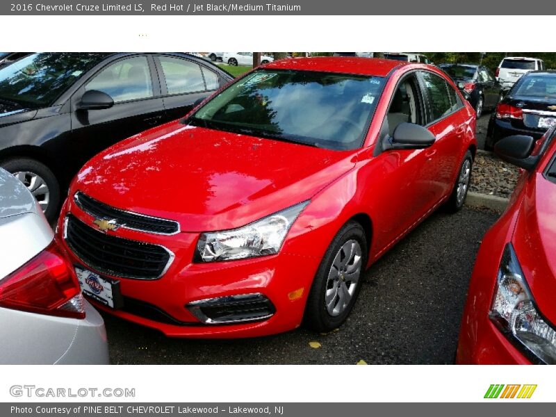 Red Hot / Jet Black/Medium Titanium 2016 Chevrolet Cruze Limited LS