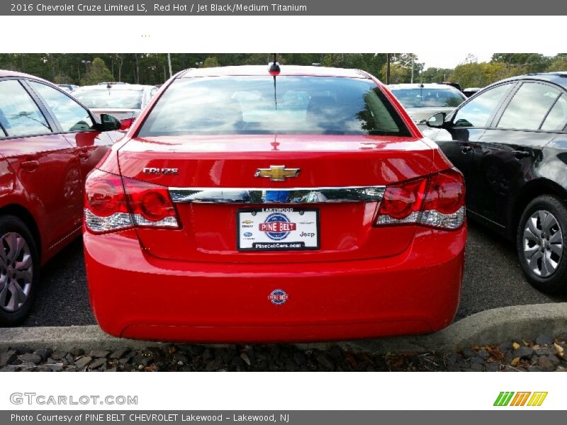 Red Hot / Jet Black/Medium Titanium 2016 Chevrolet Cruze Limited LS