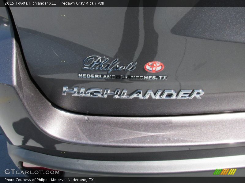 Predawn Gray Mica / Ash 2015 Toyota Highlander XLE