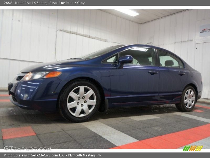 Royal Blue Pearl / Gray 2008 Honda Civic LX Sedan