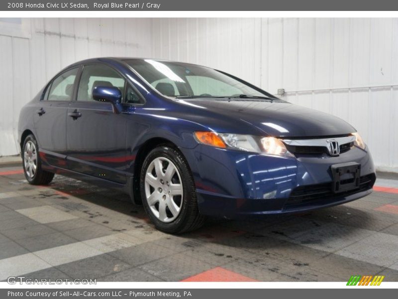 Royal Blue Pearl / Gray 2008 Honda Civic LX Sedan