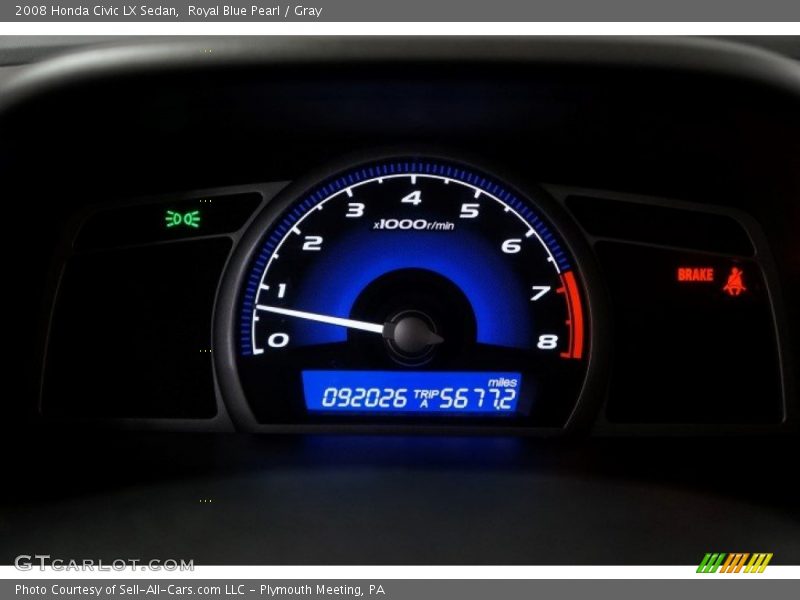 Royal Blue Pearl / Gray 2008 Honda Civic LX Sedan