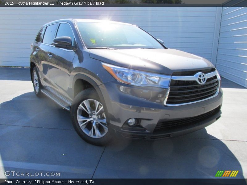 Predawn Gray Mica / Black 2015 Toyota Highlander LE