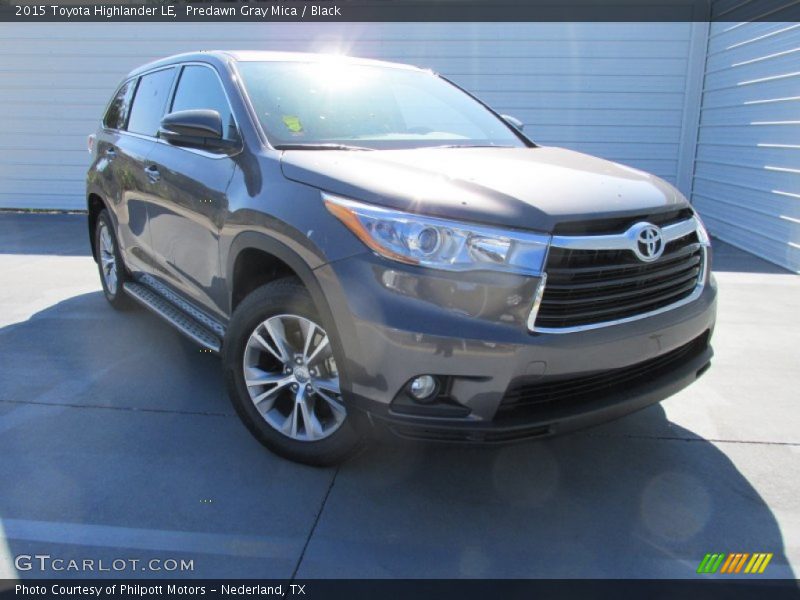 Predawn Gray Mica / Black 2015 Toyota Highlander LE