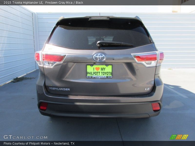 Predawn Gray Mica / Black 2015 Toyota Highlander LE