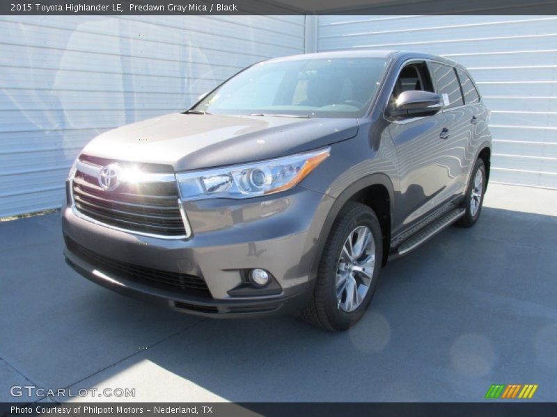 Predawn Gray Mica / Black 2015 Toyota Highlander LE