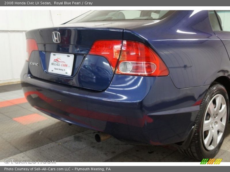 Royal Blue Pearl / Gray 2008 Honda Civic LX Sedan