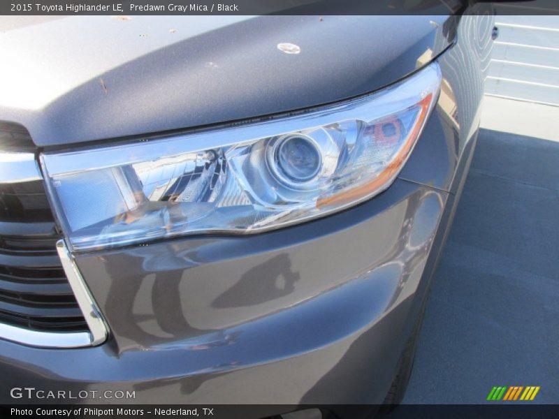 Predawn Gray Mica / Black 2015 Toyota Highlander LE