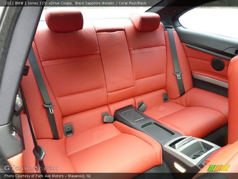 Black Sapphire Metallic / Coral Red/Black 2012 BMW 3 Series 335i xDrive Coupe