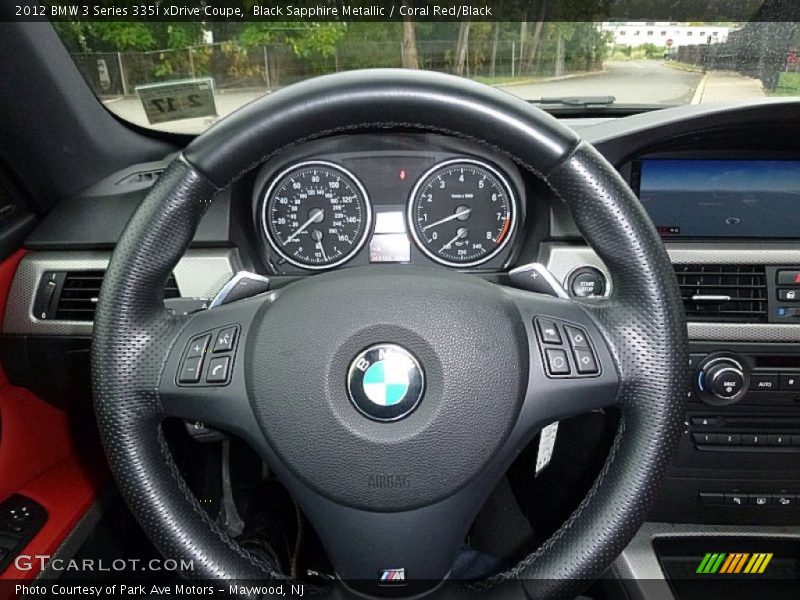 Black Sapphire Metallic / Coral Red/Black 2012 BMW 3 Series 335i xDrive Coupe