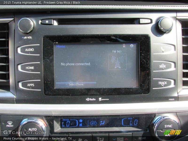 Predawn Gray Mica / Black 2015 Toyota Highlander LE