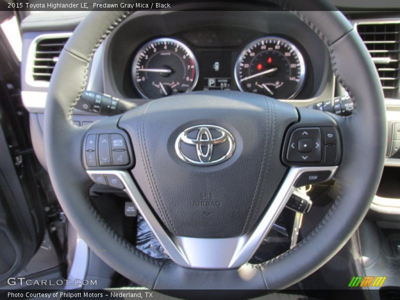 Predawn Gray Mica / Black 2015 Toyota Highlander LE