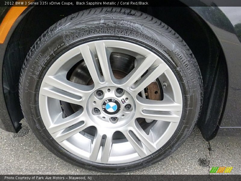 Black Sapphire Metallic / Coral Red/Black 2012 BMW 3 Series 335i xDrive Coupe