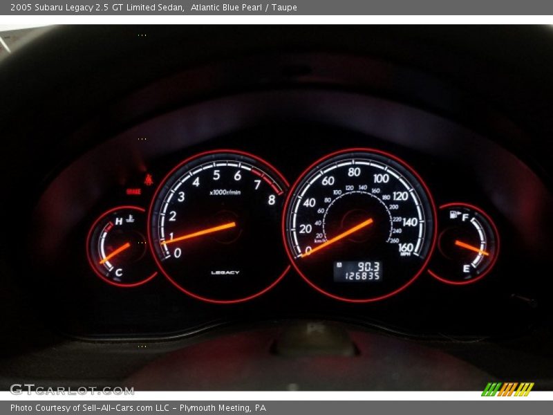 Atlantic Blue Pearl / Taupe 2005 Subaru Legacy 2.5 GT Limited Sedan