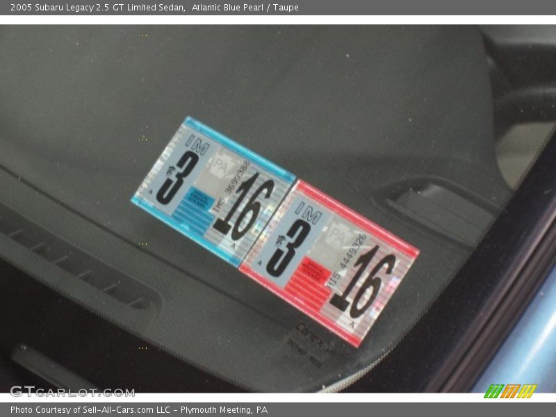 Atlantic Blue Pearl / Taupe 2005 Subaru Legacy 2.5 GT Limited Sedan