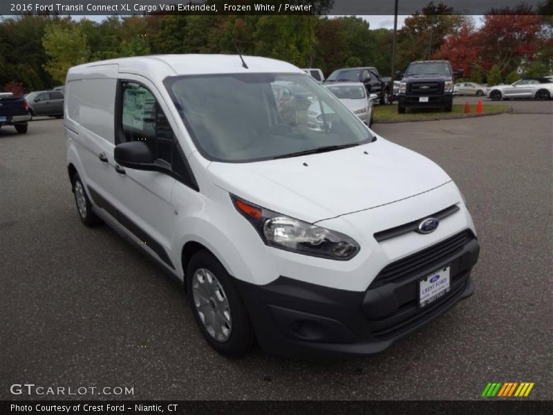 Frozen White / Pewter 2016 Ford Transit Connect XL Cargo Van Extended