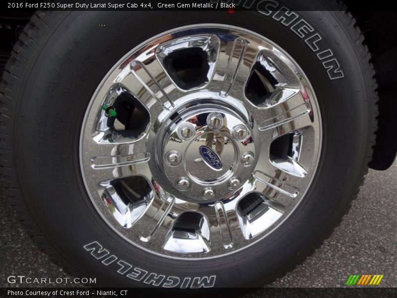 Green Gem Metallic / Black 2016 Ford F250 Super Duty Lariat Super Cab 4x4