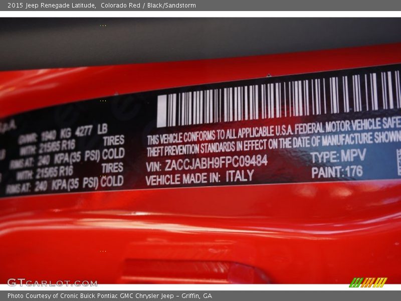 Colorado Red / Black/Sandstorm 2015 Jeep Renegade Latitude