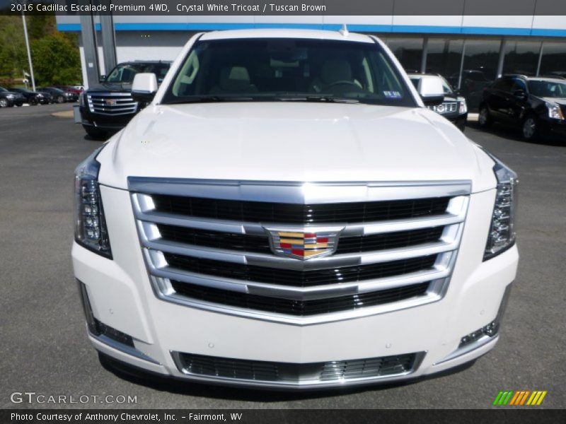 Crystal White Tricoat / Tuscan Brown 2016 Cadillac Escalade Premium 4WD