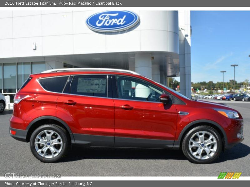 Ruby Red Metallic / Charcoal Black 2016 Ford Escape Titanium