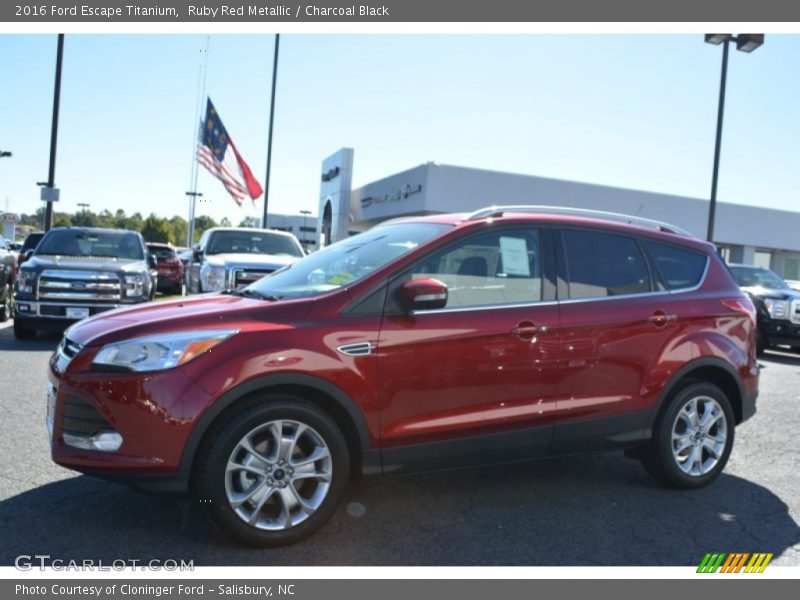 Ruby Red Metallic / Charcoal Black 2016 Ford Escape Titanium